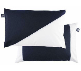 Buitenkussen set van 2 Navy-wit